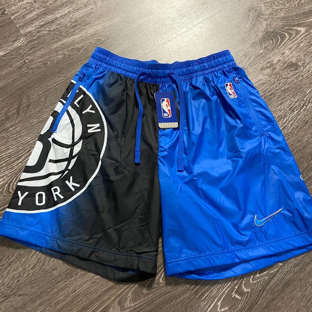 Nike NBA Brooklyn Nets City Edition Courtside Shorts CN1554-010 Mens Loose Fit